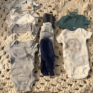Carter's Baby One-Piece Bodysuit Pack - Gray, White, Navy, Teal